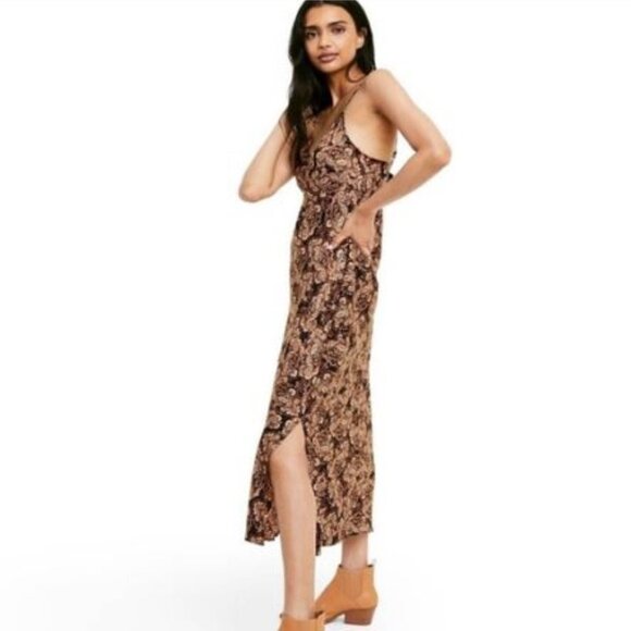 Nili Lotan x Target Brown Paisley Print Slip Dress - NWT - Picture 3 of 5